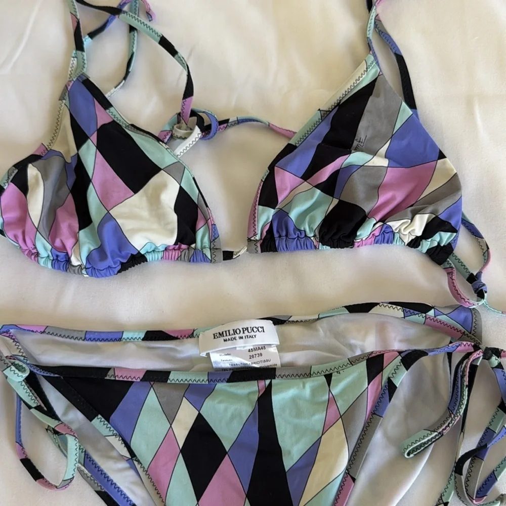 Emilio Pucci Pastel Geometric Bikini - Picture 2 of 5